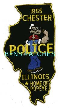 ILLINOIS,CHESTER POLICE 1 STATE SHAPED_wm